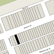 Irregular lot: 20' on Beacon, 19' on Alley 421, 112 ' East-West (2,191 sf)