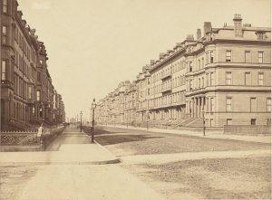 Beacon Street, looking west from Arlington (ca. 1870); courtesy of the Print Department, Boston Public Library
