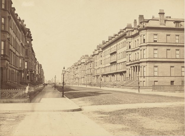Beacon Street, looking west from Arlington (ca. 1870); courtesy of the Print Department, Boston Public Library