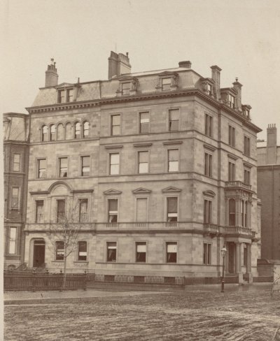 1 Commonwealth and 12 Arlington (ca. 1870), photograph by Frederick M. Smith, II; courtesy of the Print Department, Boston Public Library