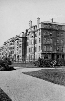 1-7 Marlborough, with 7 Arlington in foreground (ca. 1870), courtesy of the Bostonian Society.