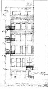 Architectural rendering of proposed front elevation of 482 Beacon (1928), by Edward T. P. Graham, courtesy of the Boston Public Library Arts Department