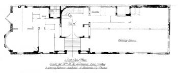First floor plan of 282 Berkeley (29 Commonwealth), from original blueprints drawn by J. Pickering Putnam (1894); courtesy of the Boston Public Library Arts Department
