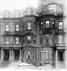 10-12 Commonwealth (ca. 1920), showing remodeling of upper floors of 12 Commonwealth; photograph by William T. Clark, courtesy of Historic New England