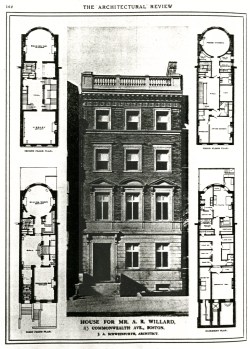 Architectural rendering of 43 Commonwealth; The Architectural Review, July 1905