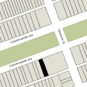 Irregular Lot 27.32' on Commonwealth, 27.5' on Alley; 124.5' North-South (3,413 sf)