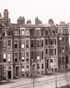 131-135 Commonwealth, detail from a photograph taken December 1883 from the Hotel Vendôme; Manning family album, courtesy of Historic New England