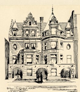 176-178 Commonwealth, drawing from the Inland Architect (Feb1889); Inland Architect Collection, Ryerson and Burnham Libraries, The Art Institute of Chicago (Digital file #IA1301_0285-0286).