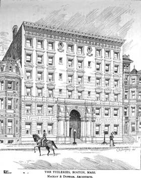 Architectural drawing of 270 Commonwealth; Architecture and Building, vol. xxvii, no., 1 (3Jul1897)