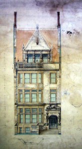 Architect's rendering of 305 Commonwealth; courtesy of the Boston Public Library, Arts Department, Peabody and Stearns Collection, and Grassi Design Group, Inc.