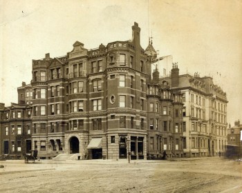 Hotel Aubry at 149 Newbury (278 Dartmouth) (ca. 1895), courtesy of Historic New England