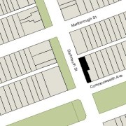 Irregular Lot 124.5' on Dartmouth, 20' on Commonwealth, 30.33' on Alley 424 (3,454 sf)