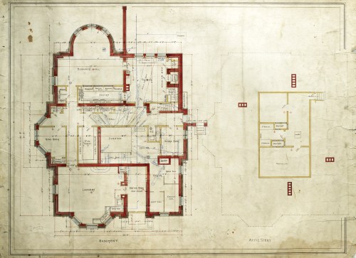 Basement and attic plans