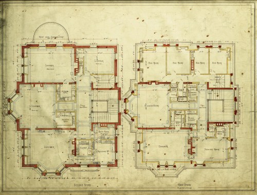 Second and third floor plans