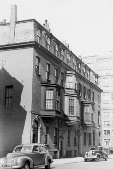 1-5 Exeter, looking north (ca. 1942), photograph by Bainbridge Bunting, courtesy of The Gleason Partnership
