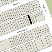 Irregular Lot 16.97' on Marlborough, 17.11' on Alley 421, 112' North-South (1.908 sf)