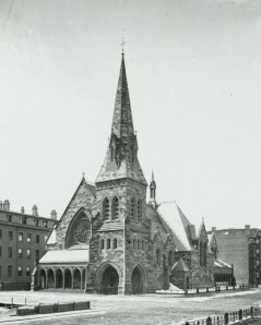 First Church Boston (ca. 1869), detail from photograph taken soon after its completion; courtesy of Historic New England