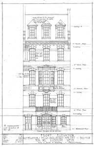 Architectural rendering of remodeled front facade (ca. 1917) by Lois L. Howe and Manning, architects; courtesy of the Boston Public Library Arts Department and Janet Hurwitz, architect