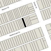 Irregular Lot 16.72' on Marlborough, 16.71' on Alley 417, x 112' North-South (1,871 sf)