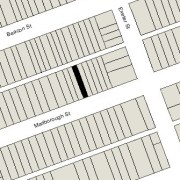 Irregular Lot 16.72' on Marlborough, 16.67' on Alley 417, 112' North-South (1,871 sf)