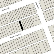 Irregular Lot 16.66' on Marlborough, 16.71 on Alley 417, 112' North-South (1,869 sf)