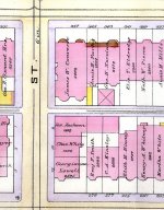 Detail from the 1888 Bromley map, showing the stables behind 277-279 Marlborough and 343 Beacon.