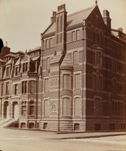 Commonwealth façade of 21 Fairfield and 245 Commonwealth (ca. 1895); Soule Photograph Company, courtesy of Historic New England