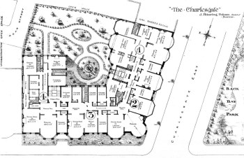 Original floor plan of 535 Beacon), J. Pickering Putnam's rendering; American Architect and Building News (4Apr1891)