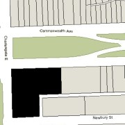 Irregular Lot: 233' on Commonwealth, 231' on Charlesgate East (42,373 sf)