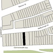 Irregular Lot: 26' on Commonwealth and 26.07' on Marlborough (3,841 sf)