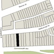 Irregular Lot: 24.77' on Commonwealth and 24.84' on Marlborough (3,522.9 sf)