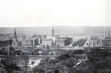 Arlington and Commonwealth (ca. 1869), detail from photograph courtesy of the Boston Public Library Print Department