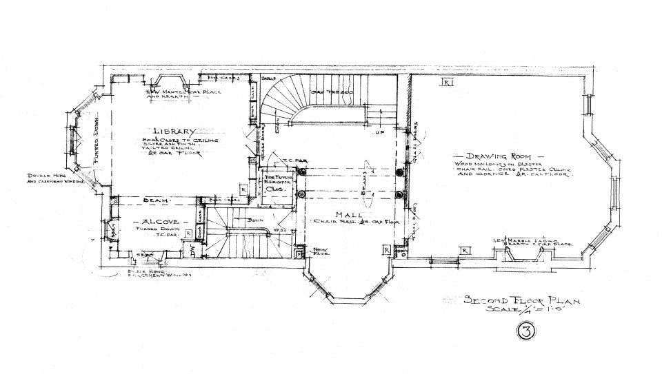 400 Beacon, second floor plan (1910)