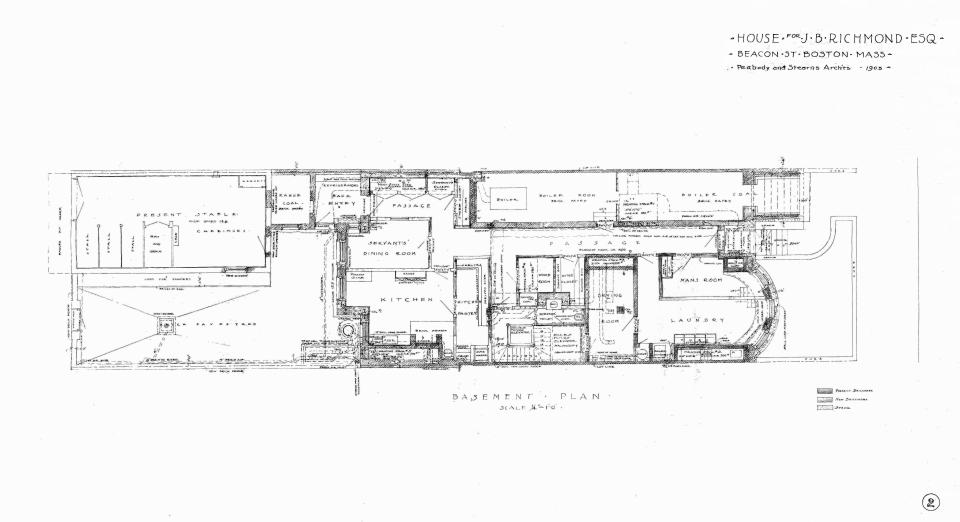 310 Beacon (1903), basement plan