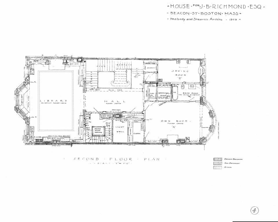 310 Beacon (1903), second floor plan
