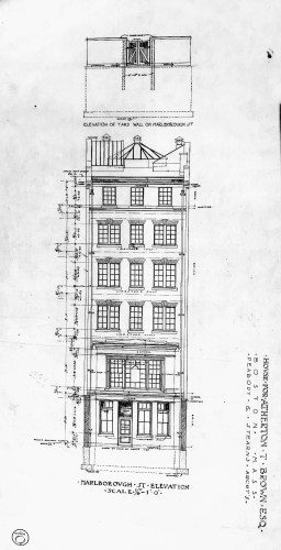 401 Commonwealth, basement plan, Peabody and Stearns (1901)